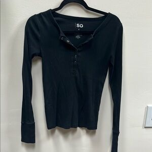 SO Women's Classic Black Long Sleeve Tee